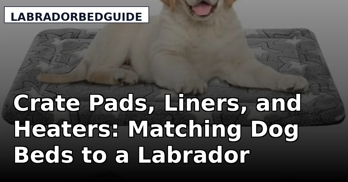 Crate Pads, Liners, and Heaters: Matching Dog Beds to a Labrador's Real Needs