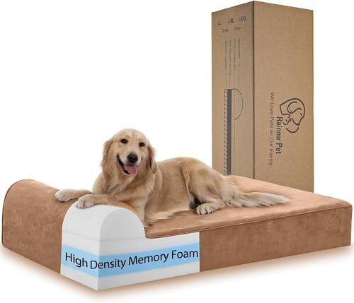 Rainmr Orthopedic Dog Beds for Large Dogs, 7" Memory Foam Dog Beds with Water...
