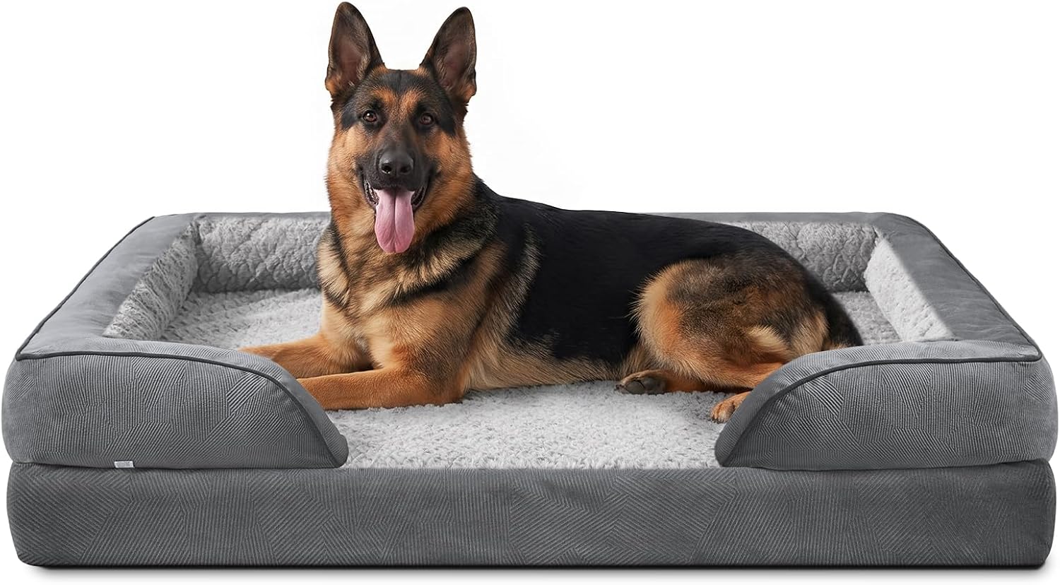 INVENHO Orthopedic Extra Large Dog Bed, XXL Waterproof Dog Sofa, Egg-Crate Foam Couch with Washable Removable Cover, Waterproof Lining and Nonskid Bottom