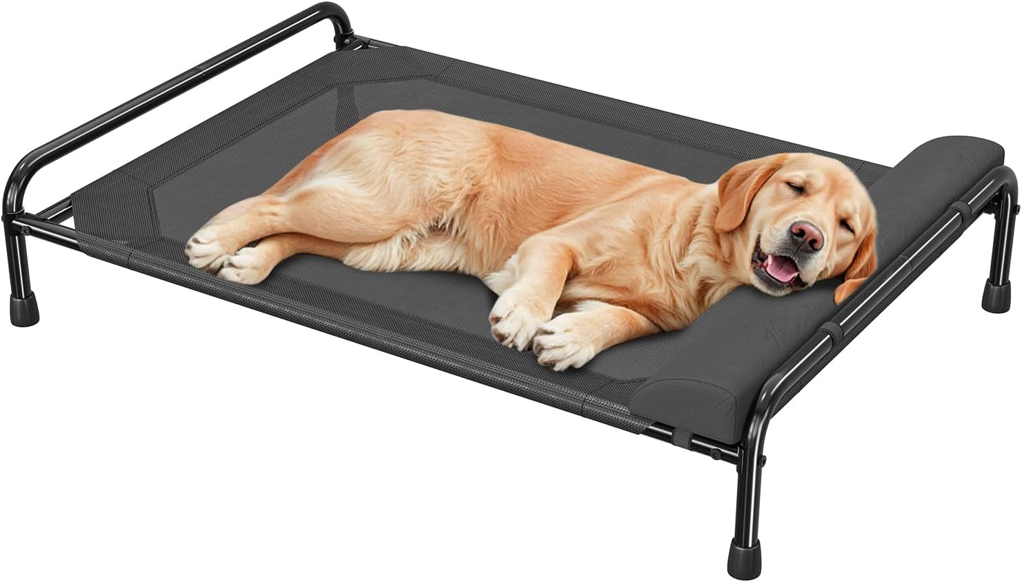 Simple Trending Elevated Dog Bed for Large Dogs, 44.5" x 31", Black