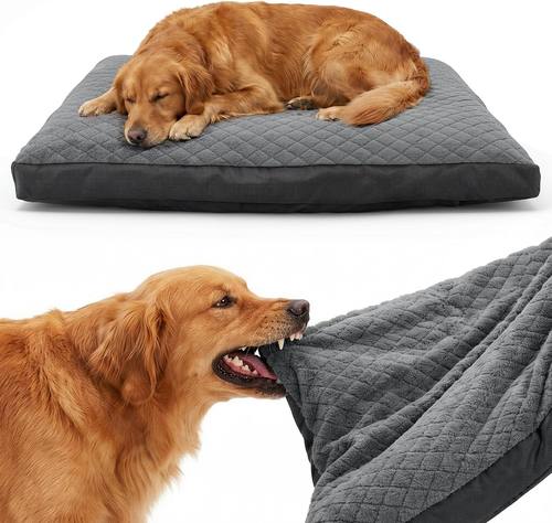 GASUR Indestructible Chew-Proof Dog Bed for Large Dogs, Durable Crate Bed