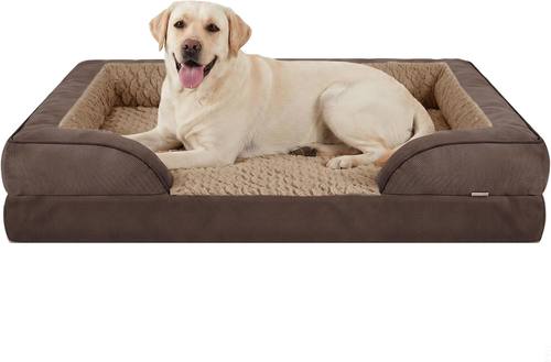 INVENHO Jumbo Orthopedic Dog Bed for Extra Large Dogs, Waterproof, Egg-Crate Foam Dog Couch Bed with Washable Removable Cover, Waterproof Lining and Nonskid Bottom